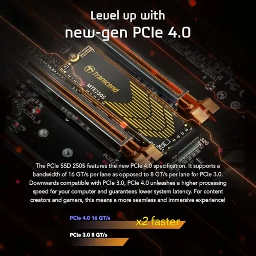 Transcend MTE250S 2 To SSD PCIe 4.0 - vue 6