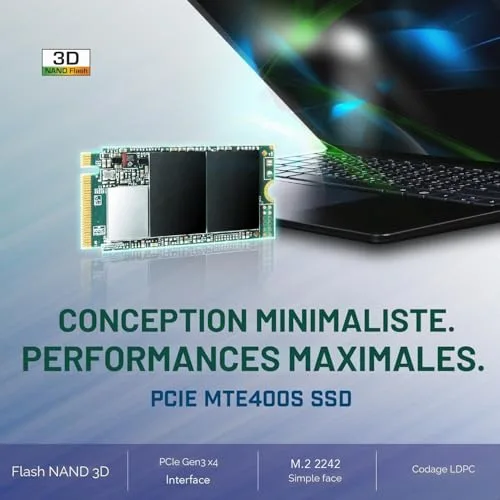 Transcend MTE400S 256 Go - vue 3