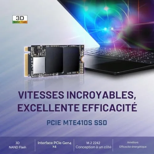 Transcend MTE410S 1 To SSD M.2 2242 PCIe 4.0 - vue 3