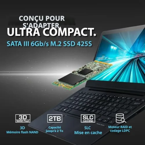 Transcend MTS425S 250 Go - vue 3