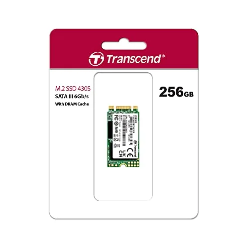 Transcend MTS430S 256 Go M.2 2242 SATA - vue 2