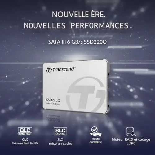 Transcend SSD220Q 500 Go SATA 2.5" - vue 4