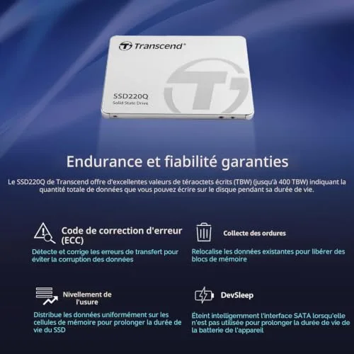 Transcend SSD220Q 500 Go SATA 2.5" - vue 6