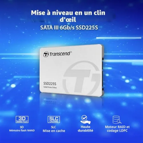 Transcend SSD225S 250 GB - vue 3