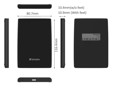 Verbatim Store 'n' Go Slim 256 Go SSD Externe - vue 3