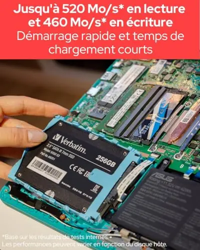 Verbatim Vi550 SSD 256 Go - vue 3