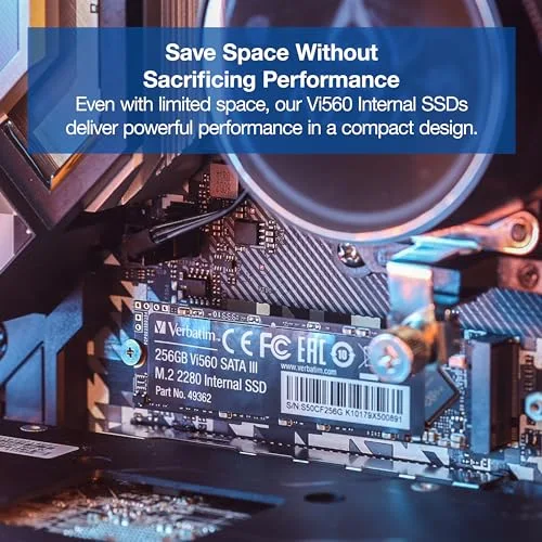 Verbatim Vi560 S3 SSD 256 Go M.2 SATA - vue 4
