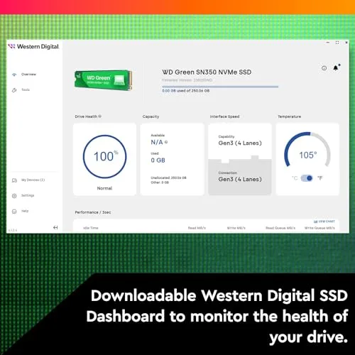 WD Green SN350 500 Go - vue 7