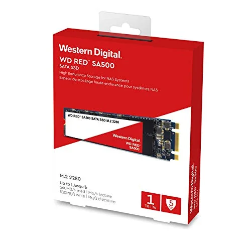 WD Red SA500 WDS100T1R0B 1 To - vue 3