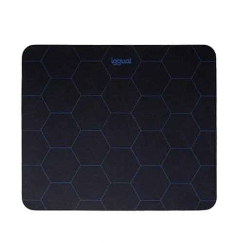 Tapis de souris iggual Hexa 1 Noir Bleu