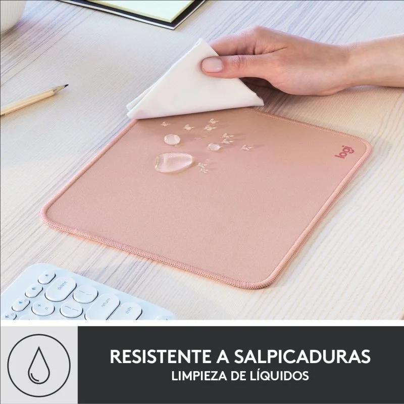 Logitech Desk Mat Studio Series Rose - vue 3