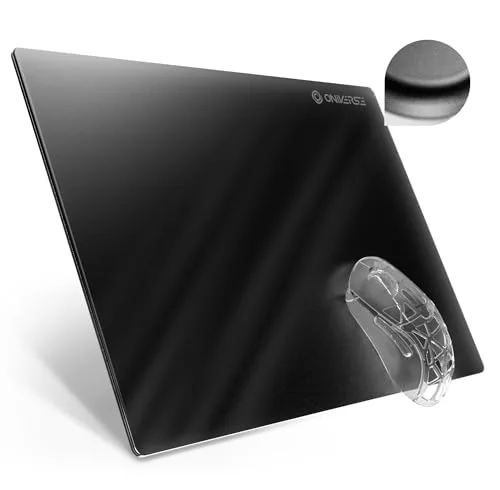 Oniverse Tapis de souris en verre S Noir