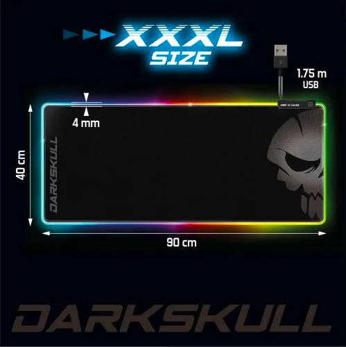 Spirit Of Gamer Darkskull Hub RGB XXXL Noir - vue 7