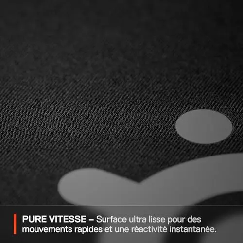 SteelSeries QcK Performance L Speed Noir - vue 3