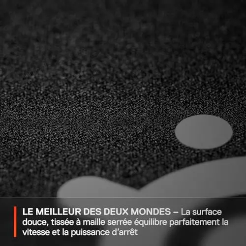 SteelSeries QcK Performance XL Noir - vue 3