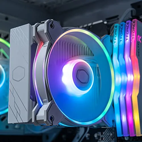 COOLER MASTER - Hyper 212 Halo White ARGB - Ventirad - TDP 180w - 120 mm - vue 3