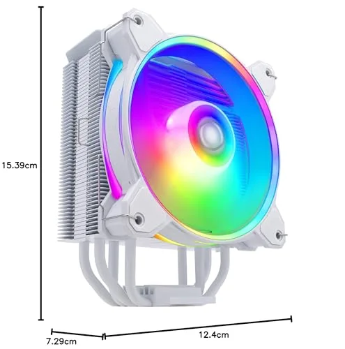 COOLER MASTER - Hyper 212 Halo White ARGB - Ventirad - TDP 180w - 120 mm - vue 9