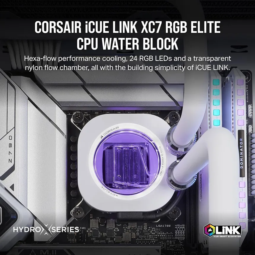 Corsair iCUE LINK XC7 RGB ELITE White - vue 5