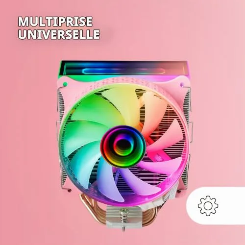 Ventirad processeur - Mars Gaming - MCPU-VR RGB - Rose - 12 cm - Compatible Socket AM4 - vue 4