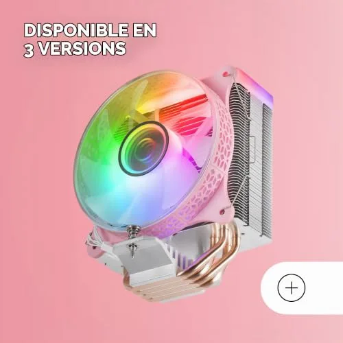 Ventirad processeur - Mars Gaming - MCPU-VR RGB - Rose - 12 cm - Compatible Socket AM4 - vue 6