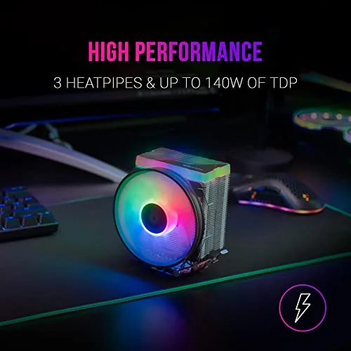 Ventirad processeur - Mars Gaming - MCPU33 RGB - Noir - 11 cm - Compatible Socket AM4 - vue 2