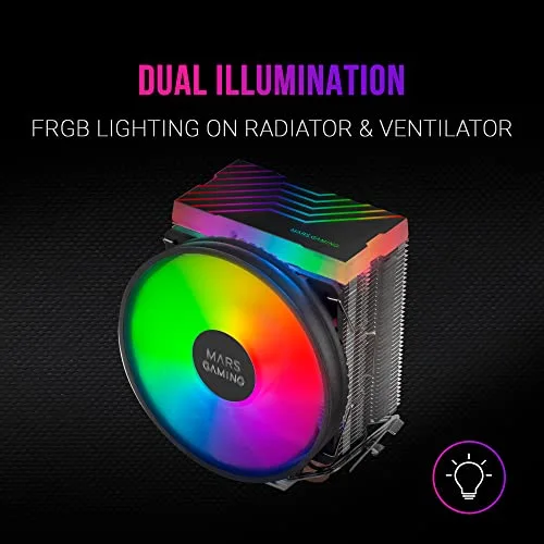 Ventirad processeur - Mars Gaming - MCPU33 RGB - Noir - 11 cm - Compatible Socket AM4 - vue 3