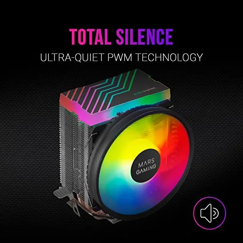 Ventirad processeur - Mars Gaming - MCPU33 RGB - Noir - 11 cm - Compatible Socket AM4 - vue 5