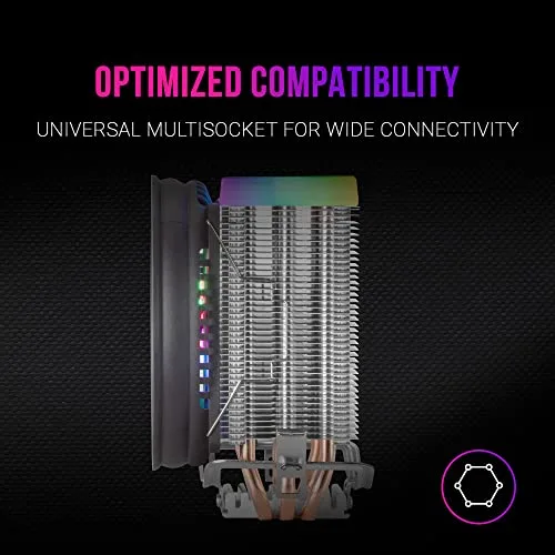 Ventirad processeur - Mars Gaming - MCPU33 RGB - Noir - 11 cm - Compatible Socket AM4 - vue 6