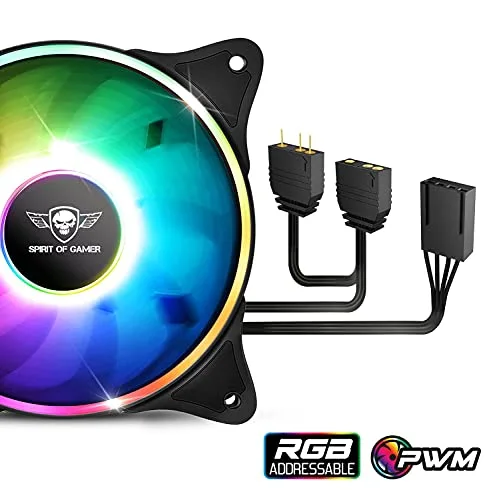 Ventirad - SPIRIT OF GAMER - AIRCOOLER 120 MM ARGB - Silencieux - Aluminium - RGB adressable - vue 2