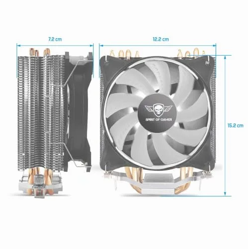 Ventirad - SPIRIT OF GAMER - AIRCOOLER 120 MM ARGB - Silencieux - Aluminium - RGB adressable - vue 8