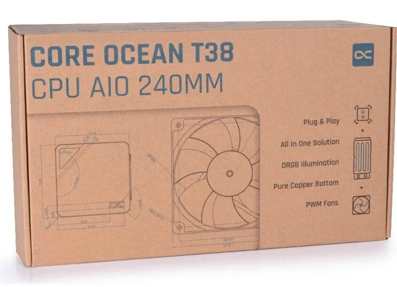 Alphacool Core Ocean T38 240mm - vue 3