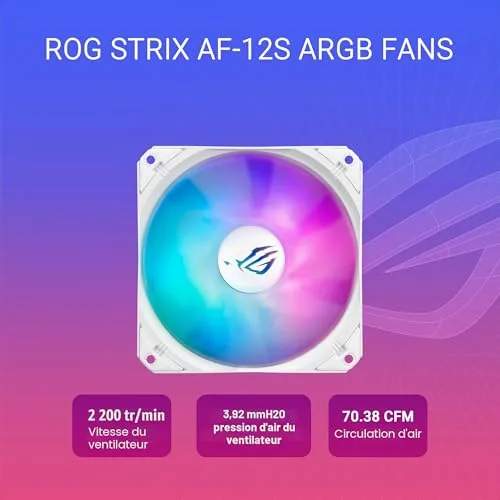 ASUS ROG STRIX LC III LCD 360 ARGB Blanc - vue 4