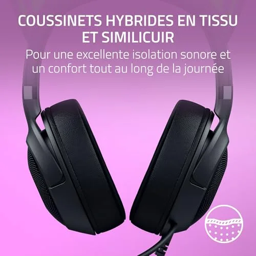Casque de jeu - Razer - Kraken Kitty V2 - Noir - USB-A - Over-Ear - vue 8