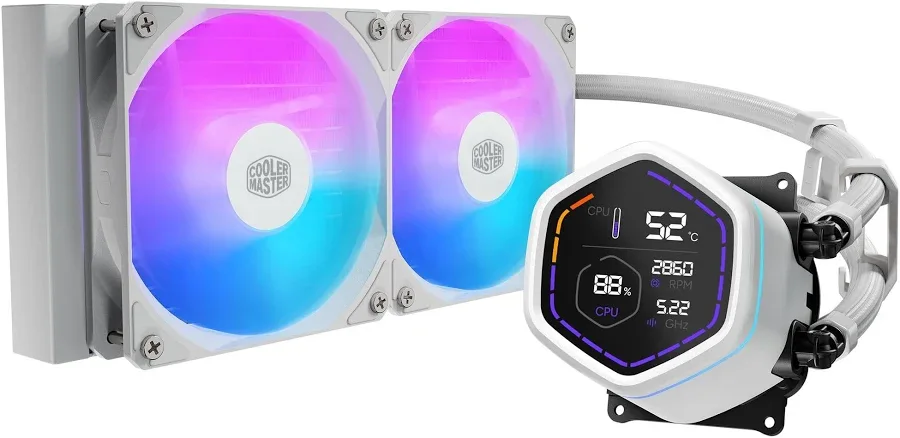 Cooler Master MasterLiquid Core Nex Digital 240 ARGB Blanc - vue 1