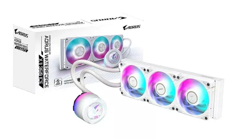 GIGABYTE AORUS WATERFORCEX II 360 Blanc - vue 1