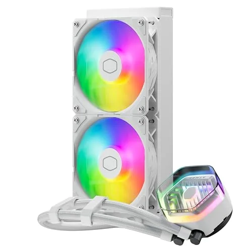 Kit de refroidissement liquide - COOLER MASTER - MasterLiquid 240 ATMOS White 12cm Ventilateur 690-2500 tr/min Blanc - vue 3