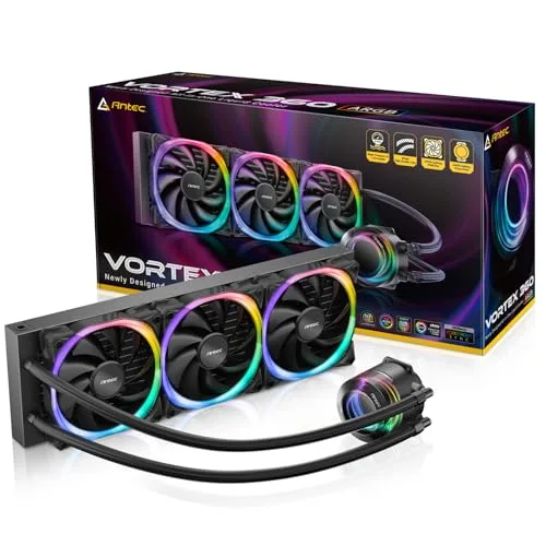 Kit de watercooling AIO - Antec - Vortex RGB - 360mm - Noir - Compatible LGA1150 - vue 2