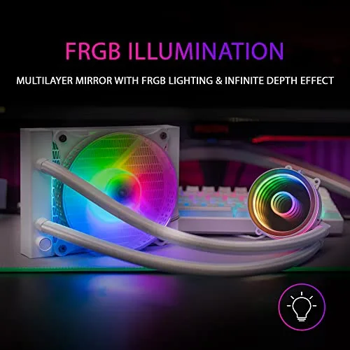 Kit de watercooling AIO - Mars Gaming - ML-One RGB - 120 mm - Blanc - Compatible Socket AM4 - vue 2