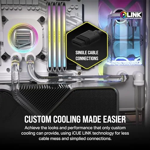 Kit de watercooling personnalisé - CORSAIR - XH405i - Blanc - 120mm - 2400 RPM - vue 3