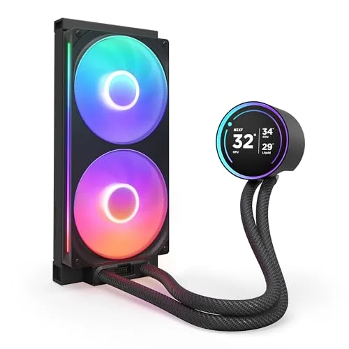 NZXT Kraken Elite 280 RGB - Refroidisseur de liquide CPU AIO - Radiateur 280mm - Ventilateur F280 RGB - IPS LCD 272 - vue 4
