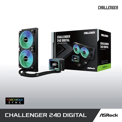 Refroidissement - ventilation - watercooling Asrock liquid cooling system challenger 240 digital 240mm - vue 8