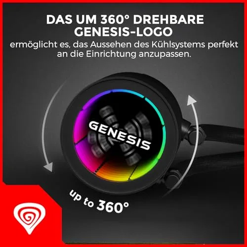 Refroidissement - ventilation - watercooling Genesis Refroidissement par eau noir Hydria 240 (NLG-2318) - vue 4