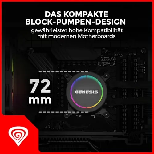 Refroidissement - ventilation - watercooling Genesis Refroidissement par eau noir Hydria 240 (NLG-2318) - vue 5