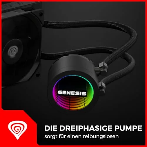 Refroidissement - ventilation - watercooling Genesis Refroidissement par eau noir Hydria 240 (NLG-2318) - vue 6