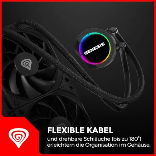 Refroidissement - ventilation - watercooling Genesis Refroidissement par eau noir Hydria 240 (NLG-2318) - vue 7