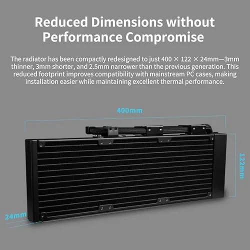 Refroidissement - ventilation - watercooling Lian li Hydroshift II LCD-C 360CL Refroidissement à eau (GHS2LCD36RW) - vue 4