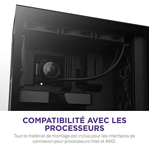Refroidisseur AIO - NZXT - Kraken Elite 360 - 360 mm - Écran LCD 236 pouces - 3 ventilateurs F120P - vue 8