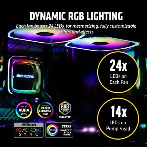 Système de refroidissement liquide - Enermax - AquaFusion ADV 360 - 360 mm - ARGB - Compatible AM4 - vue 7