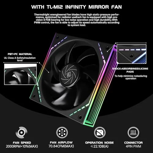 THERMALRIGHT - Frozen Infinity 360 - Watercooling AIO - Ventilateurs 120mm - ARGB Intel AMD - Noir - vue 8