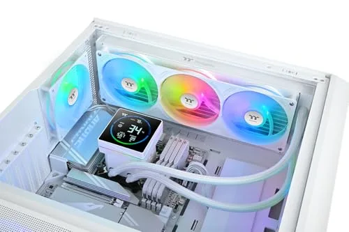 THERMALTAKE - TH360-S V3 A-RGB Sync Snow - CL-W472-PL12SW-A - Watercooling AIO - Ventilateur 1x 360 mm ARGB - Blanc - vue 2